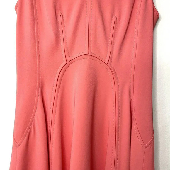 NWT Rebecca Taylor Melon Pop Fit & Flare Pink Sleeveless Party Dress Women's 2 - Picture 5 of 13
